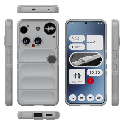 Nothing Phone 3 Magic Shield TPU + Flannel Protective Phone Case Cover, Shockproof Scratch Resistant
