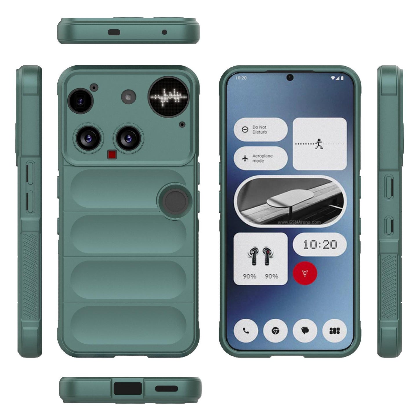 Nothing Phone 3 Magic Shield TPU + Flannel Protective Phone Case Cover, Shockproof Scratch Resistant