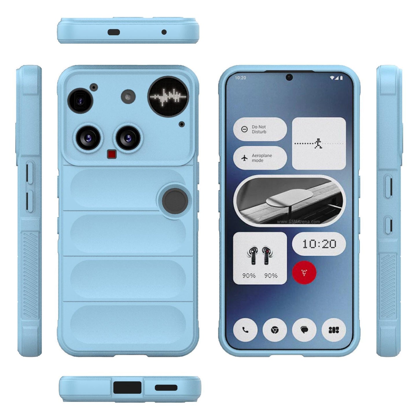 Nothing Phone 3 Magic Shield TPU + Flannel Protective Phone Case Cover, Shockproof Scratch Resistant