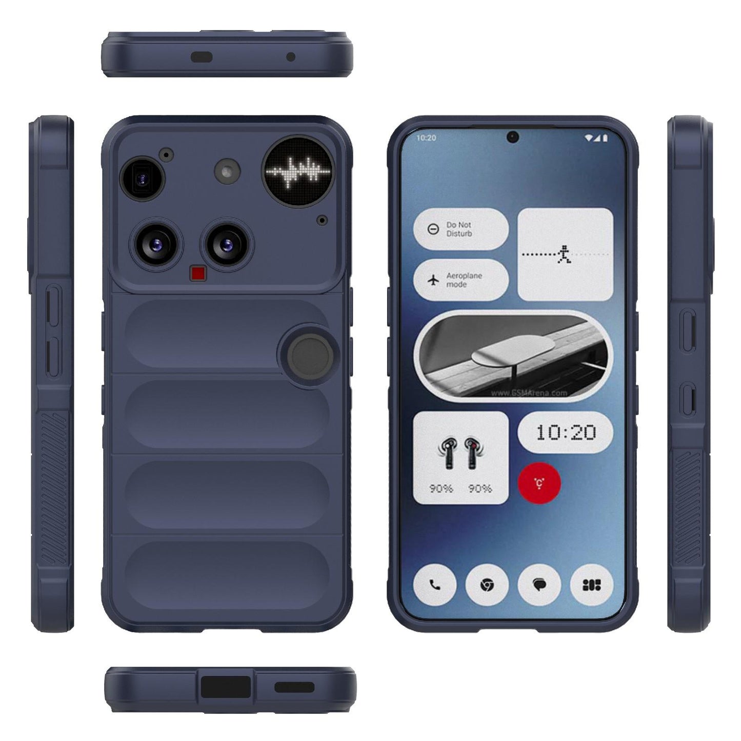 Nothing Phone 3 Magic Shield TPU + Flannel Protective Phone Case Cover, Shockproof Scratch Resistant