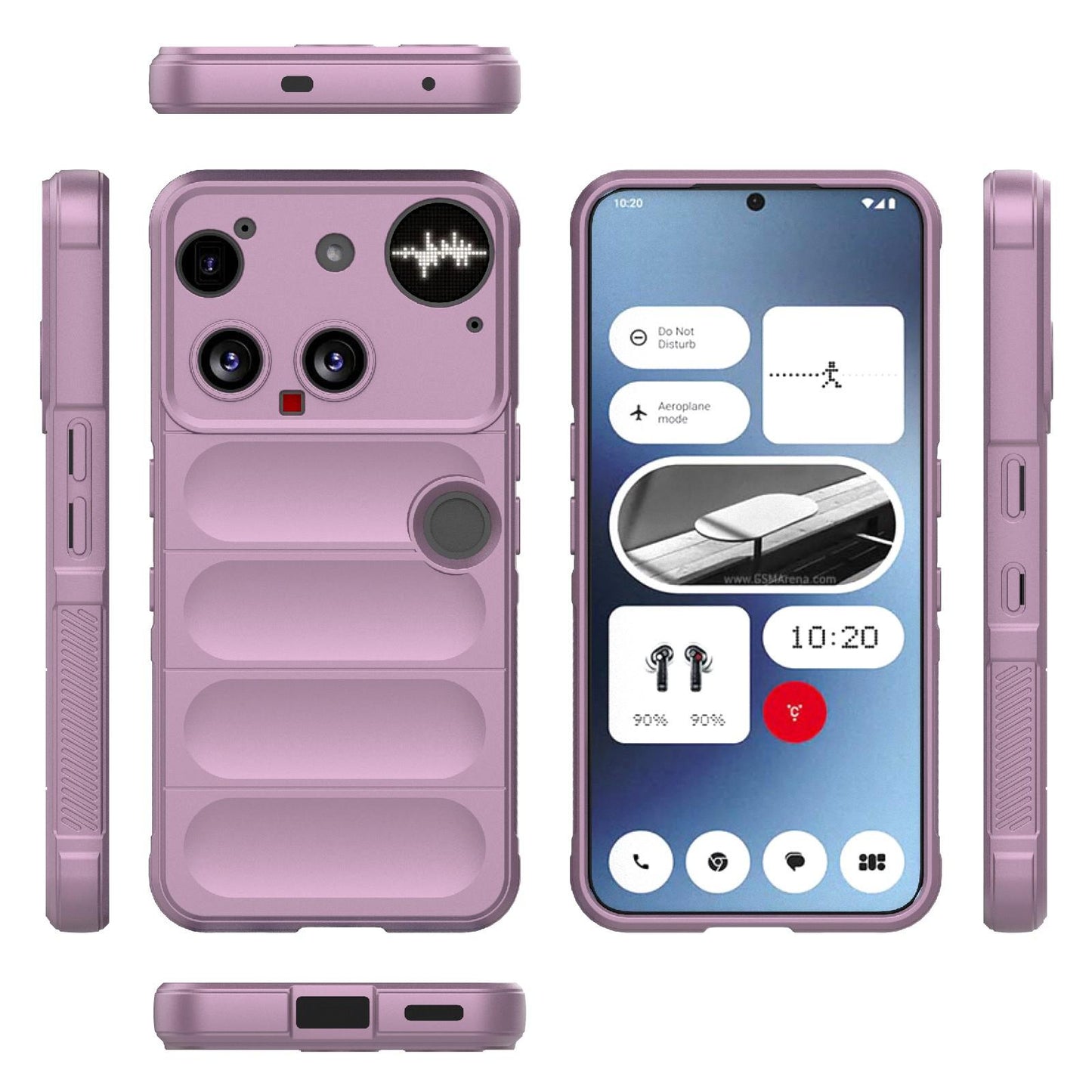 Nothing Phone 3 Magic Shield TPU + Flannel Protective Phone Case Cover, Shockproof Scratch Resistant
