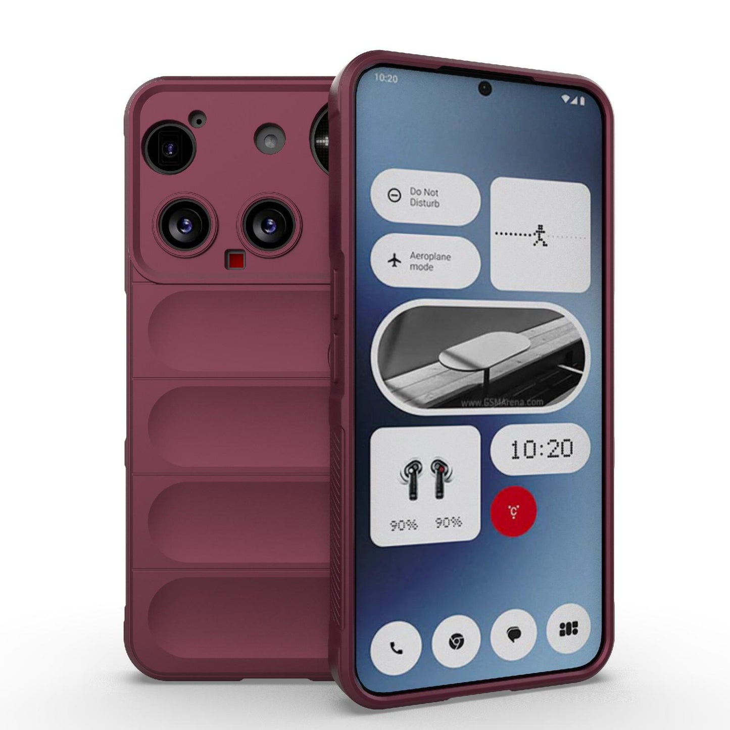 Nothing Phone 3 Magic Shield TPU + Flannel Protective Phone Case Cover, Shockproof Scratch Resistant