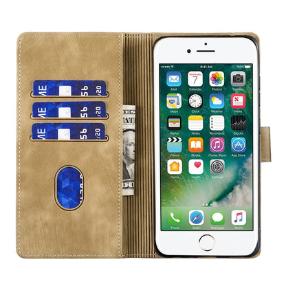 iPhone 7 Pen Heart Cat Embossed Leather Phone Case with Wear-Resistant TPU+PU, Lightweight Wallet Stand Function, and Precise Cutouts for Ultimate Protection