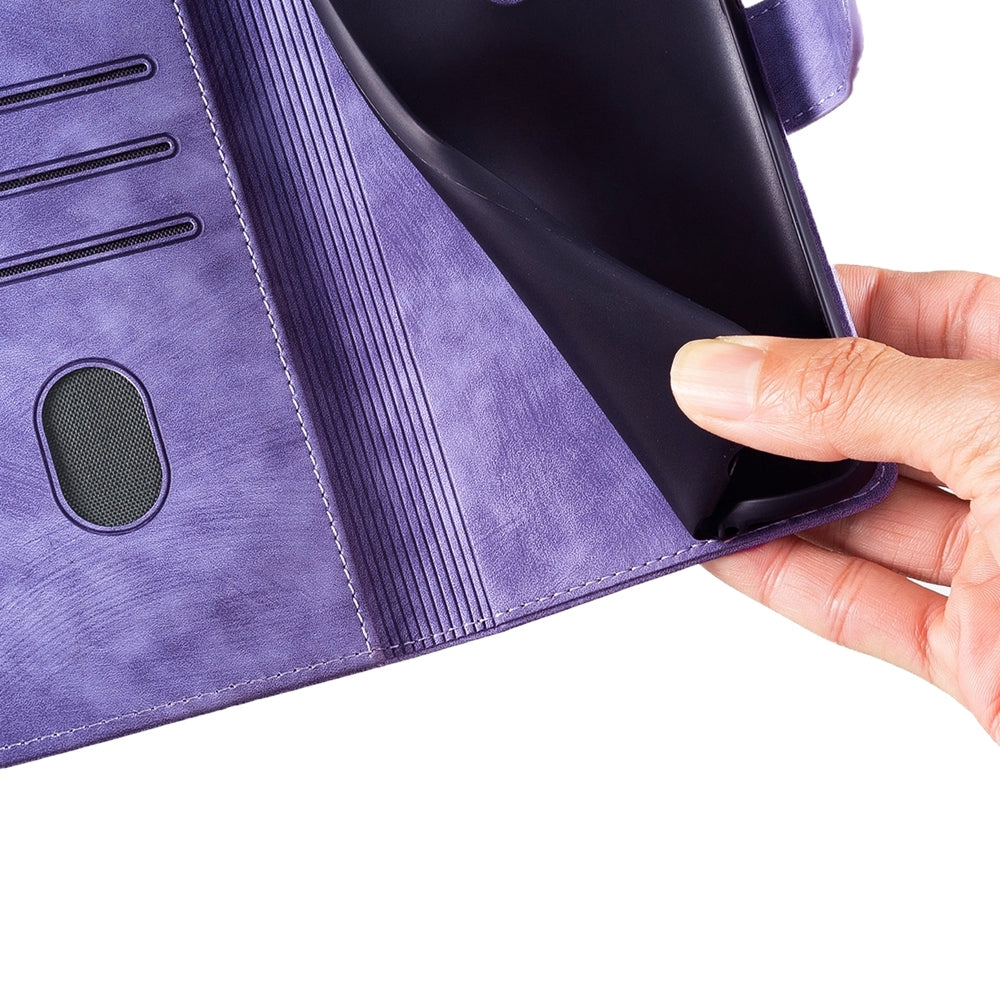 iPhone XS Max Pen Heart Cat Embossed Leather Phone Case with Wear-Resistant TPU+PU, Lightweight Wallet Stand Function, and Precise Cutouts for Ultimate Protection