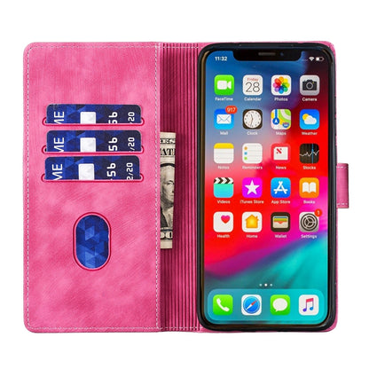 iPhone XS Max Pen Heart Cat Embossed Leather Phone Case with Wear-Resistant TPU+PU, Lightweight Wallet Stand Function, and Precise Cutouts for Ultimate Protection