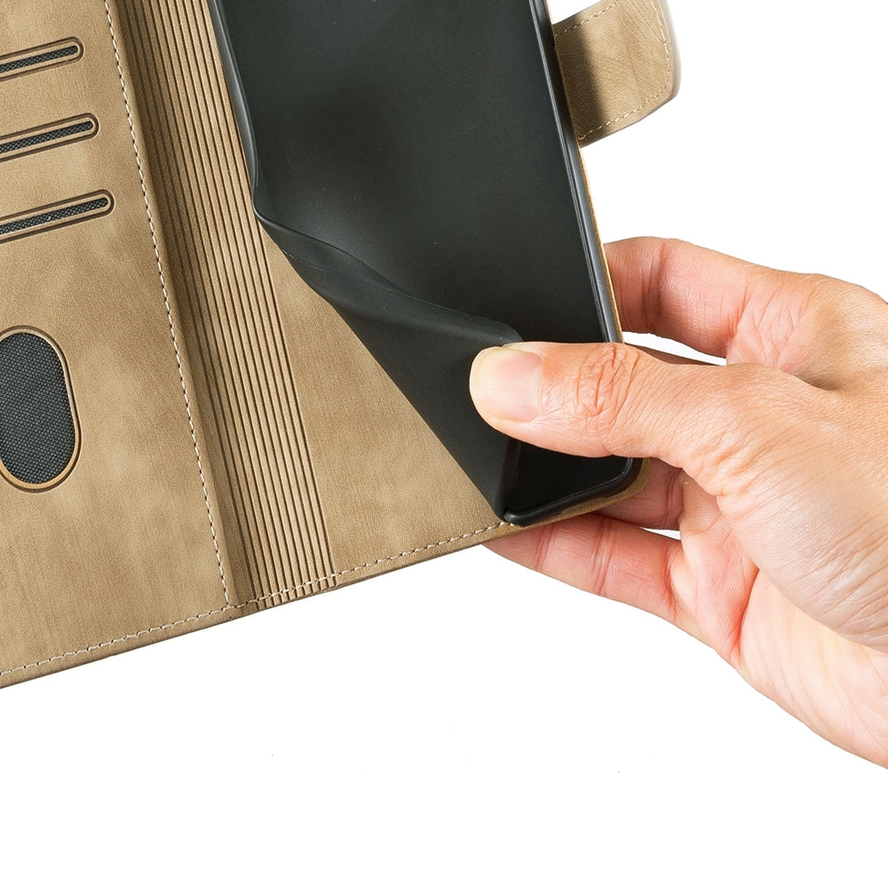 Samsung Galaxy S23 FE 5G Pen Heart Cat Embossed Leather Phone Case with Wear-Resistant TPU+PU, Lightweight Wallet Stand Function, and Precise Cutouts for Ultimate Protection