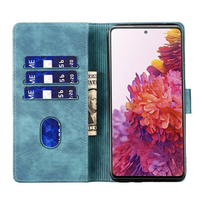 Samsung Galaxy S20 FE 5G Pen Heart Cat Embossed Leather Phone Case with Wear-Resistant TPU+PU, Lightweight Wallet Stand Function, and Precise Cutouts for Ultimate Protection