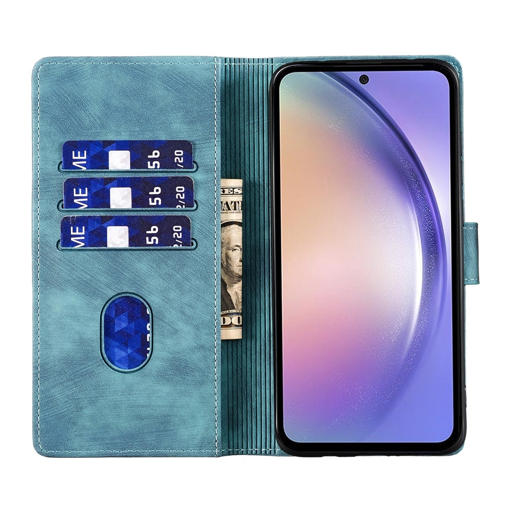 Samsung Galaxy A53 5G Pen Heart Cat Embossed Leather Phone Case with Wear-Resistant TPU+PU, Lightweight Wallet Stand Function, and Precise Cutouts for Ultimate Protection