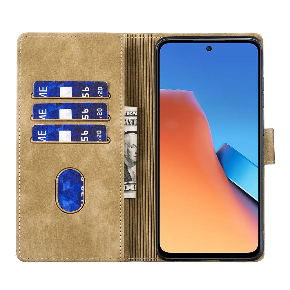 Xiaomi Redmi 12 Pen Heart Cat Embossed Leather Phone Case with Wear-Resistant TPU+PU, Lightweight Wallet Stand Function, and Precise Cutouts for Ultimate Protection