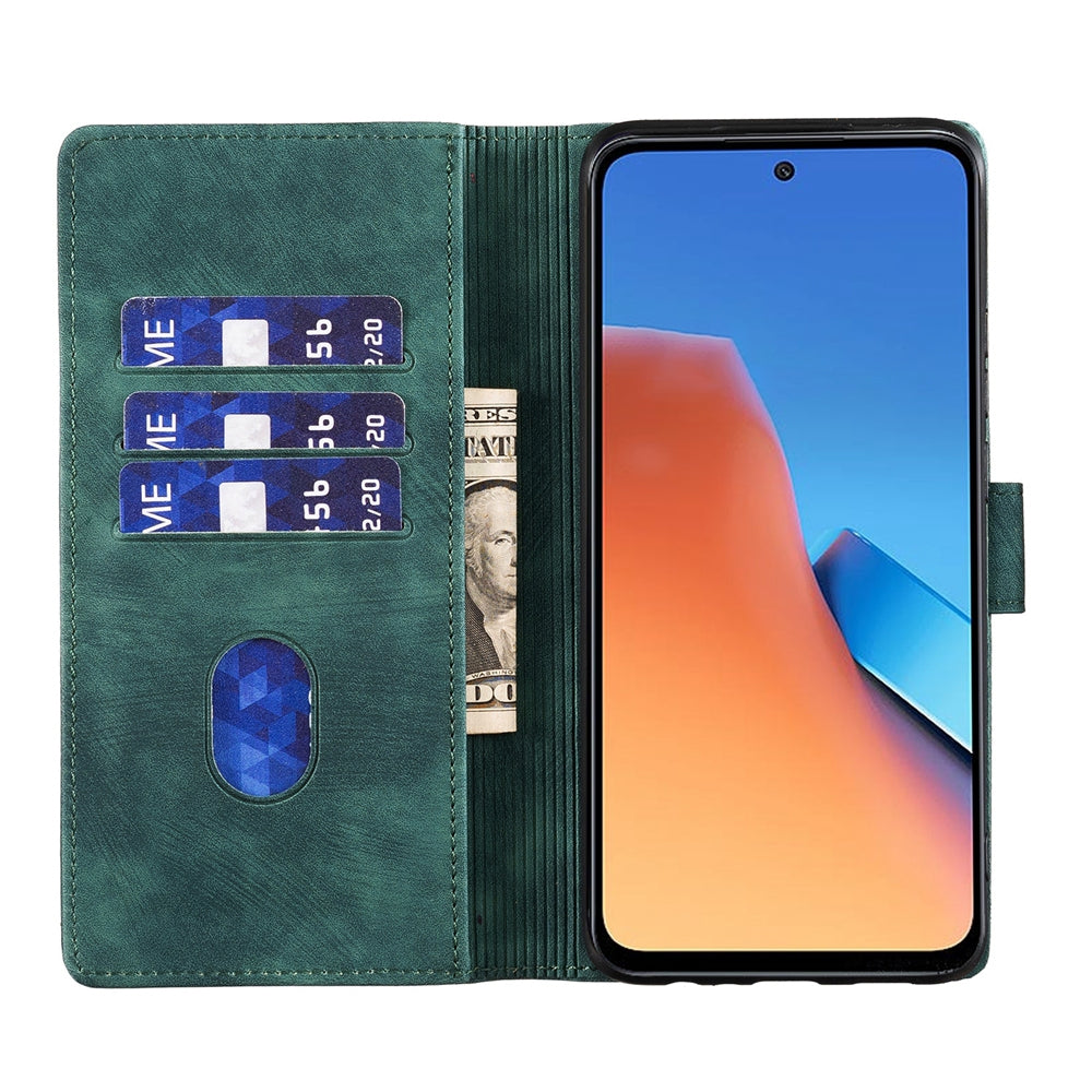 Xiaomi Redmi 12 Pen Heart Cat Embossed Leather Phone Case with Wear-Resistant TPU+PU, Lightweight Wallet Stand Function, and Precise Cutouts for Ultimate Protection