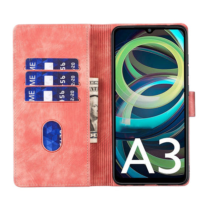 Xiaomi Redmi A3 Pen Heart Cat Embossed Leather Phone Case with Wear-Resistant TPU+PU, Lightweight Wallet Stand Function, and Precise Cutouts for Ultimate Protection
