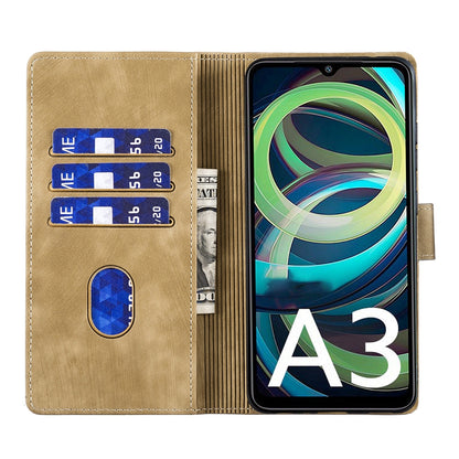 Xiaomi Redmi A3 Pen Heart Cat Embossed Leather Phone Case with Wear-Resistant TPU+PU, Lightweight Wallet Stand Function, and Precise Cutouts for Ultimate Protection