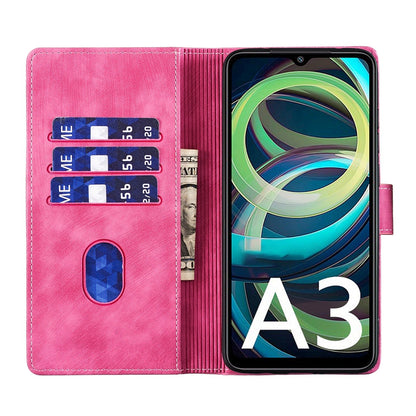 Xiaomi Redmi A3 Pen Heart Cat Embossed Leather Phone Case with Wear-Resistant TPU+PU, Lightweight Wallet Stand Function, and Precise Cutouts for Ultimate Protection