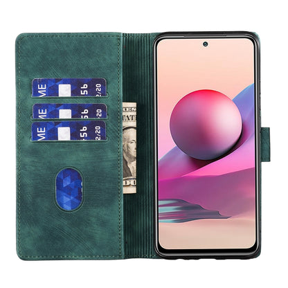 Xiaomi Redmi Note 10 Pro Pen Heart Cat Embossed Leather Phone Case with Wear-Resistant TPU+PU, Lightweight Wallet Stand Function, and Precise Cutouts for Ultimate Protection
