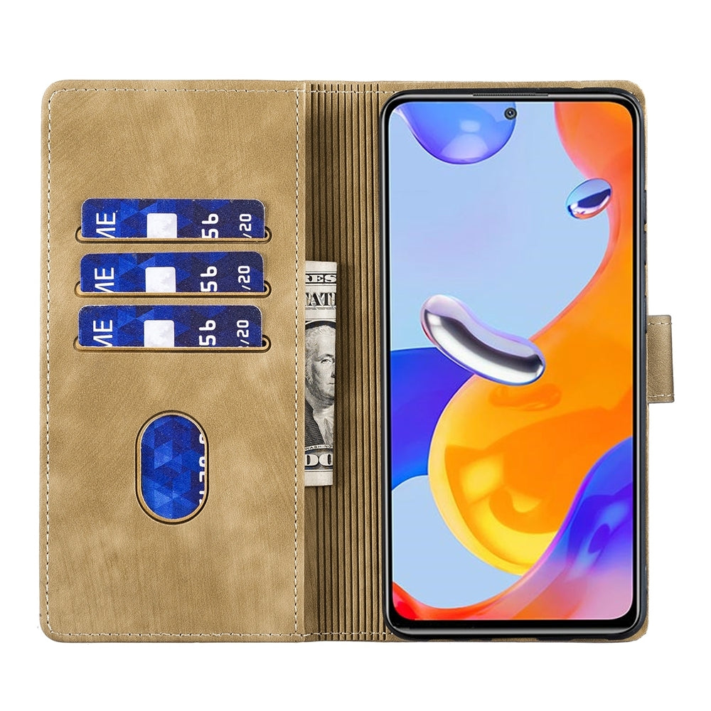 Xiaomi Redmi Note 11 Pro 5G Pen Heart Cat Embossed Leather Phone Case with Wear-Resistant TPU+PU, Lightweight Wallet Stand Function, and Precise Cutouts for Ultimate Protection