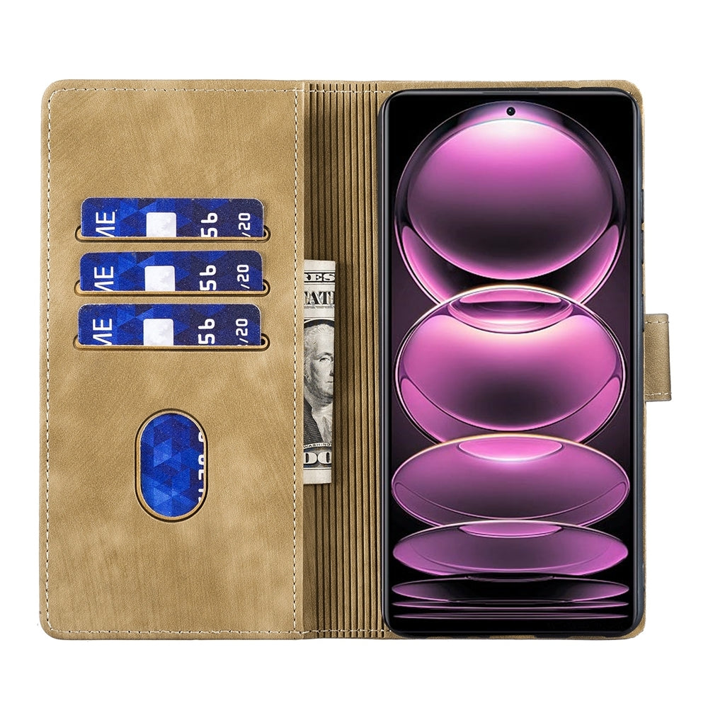 Xiaomi Redmi Note 12 Pro 5G Global Pen Heart Cat Embossed Leather Phone Case with Wear-Resistant TPU+PU, Lightweight Wallet Stand Function, and Precise Cutouts for Ultimate Protection