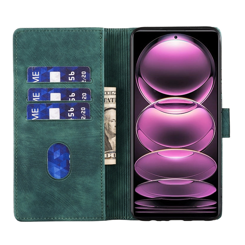 Xiaomi Redmi Note 12 Pro 5G Global Pen Heart Cat Embossed Leather Phone Case with Wear-Resistant TPU+PU, Lightweight Wallet Stand Function, and Precise Cutouts for Ultimate Protection