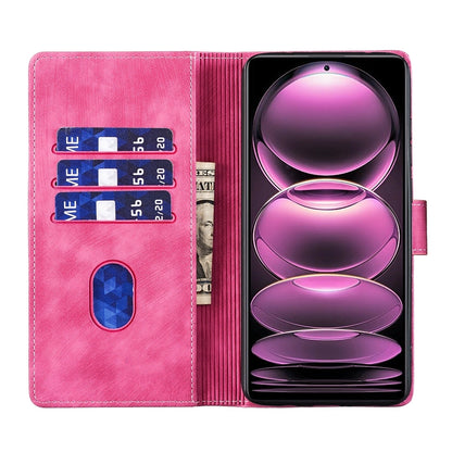 Xiaomi Redmi Note 12 Pro 5G Global Pen Heart Cat Embossed Leather Phone Case with Wear-Resistant TPU+PU, Lightweight Wallet Stand Function, and Precise Cutouts for Ultimate Protection