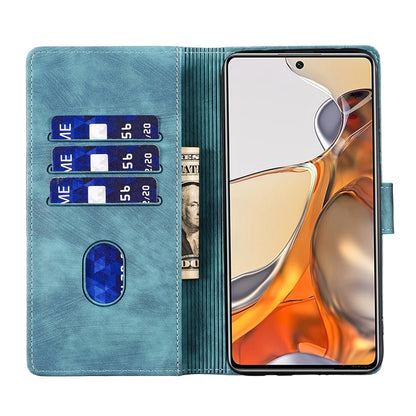 Xiaomi 11T Pen Heart Cat Embossed Leather Phone Case with Wear-Resistant TPU+PU, Lightweight Wallet Stand Function, and Precise Cutouts for Ultimate Protection