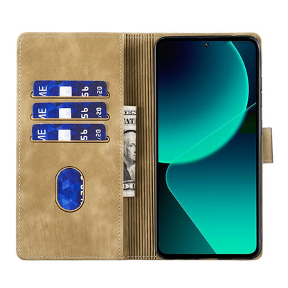 Xiaomi 13T Pro Pen Heart Cat Embossed Leather Phone Case with Wear-Resistant TPU+PU, Lightweight Wallet Stand Function, and Precise Cutouts for Ultimate Protection