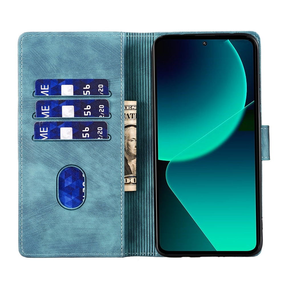 Xiaomi 13T Pro Pen Heart Cat Embossed Leather Phone Case with Wear-Resistant TPU+PU, Lightweight Wallet Stand Function, and Precise Cutouts for Ultimate Protection