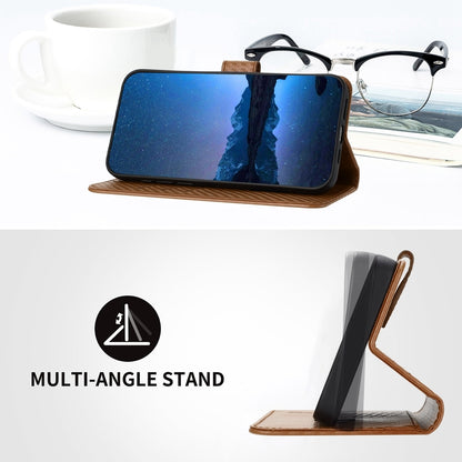 Google Pixel 8a Carbon Fiber Buckle Leather Phone Case with Lanyard, PU Leather TPU Wallet Cover with Card Slot, Cash Compartment, Stand Function & Scratch Protection