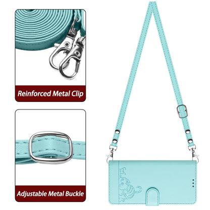 Google Pixel 4A 5G Cat & Rat Embossed RFID Leather Case, Lanyard, Wallet, Card Slots, Kickstand, Anti-Fall, Scratch-Resistant