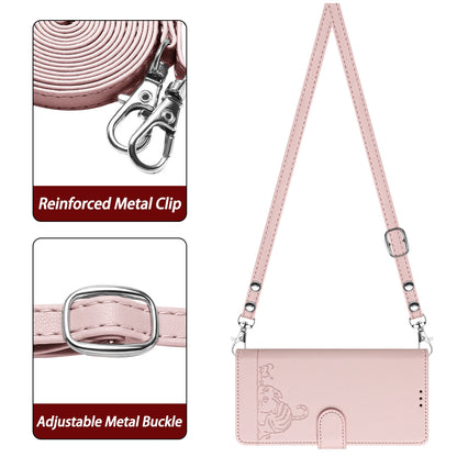 Google Pixel 4A 5G Cat & Rat Embossed RFID Leather Case, Lanyard, Wallet, Card Slots, Kickstand, Anti-Fall, Scratch-Resistant