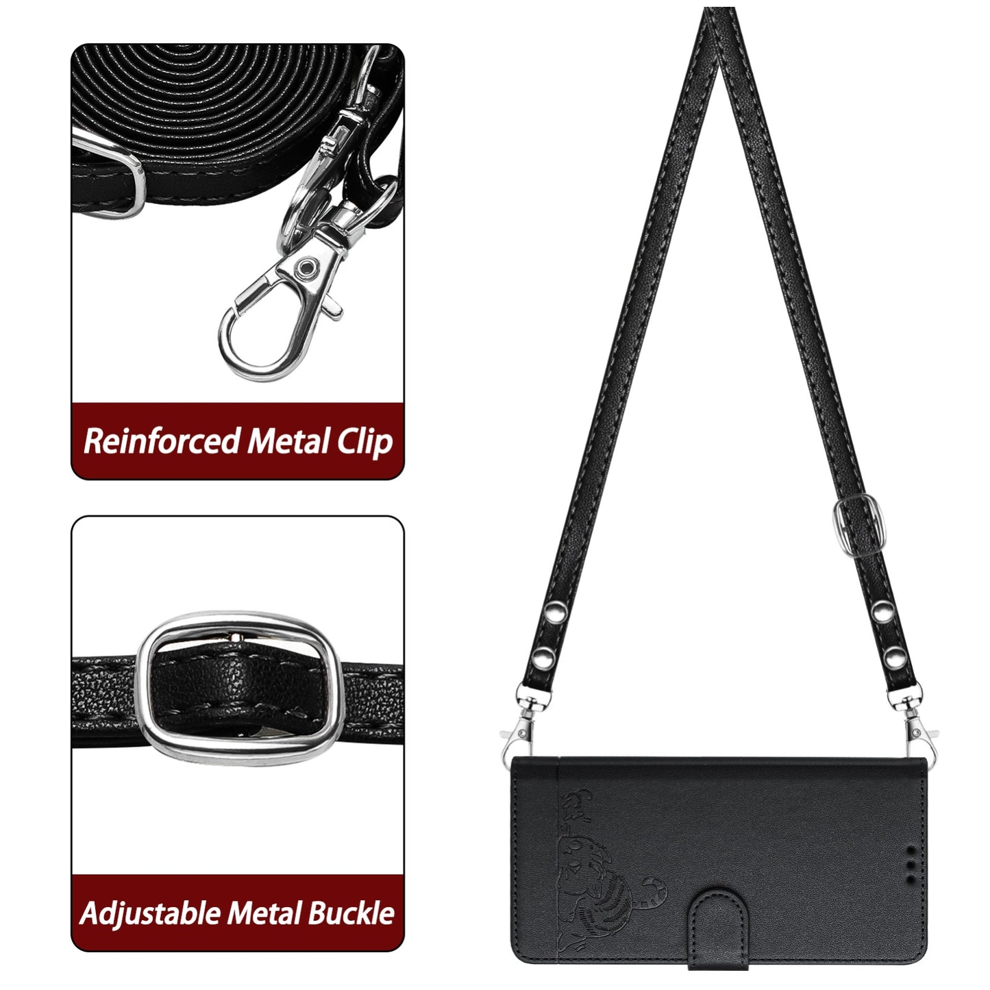 Google Pixel 4A 5G Cat & Rat Embossed RFID Leather Case, Lanyard, Wallet, Card Slots, Kickstand, Anti-Fall, Scratch-Resistant