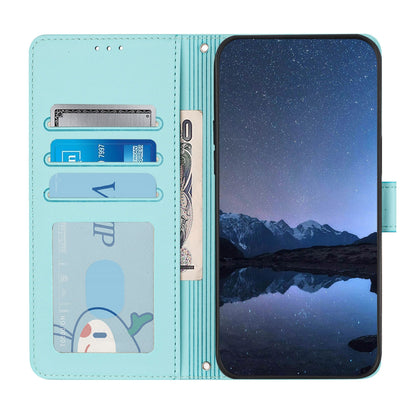 OPPO A32 2020 4G Cat & Rat Embossed RFID Leather Case, Lanyard, Wallet, Card Slots, Kickstand, Anti-Fall, Scratch-Resistant