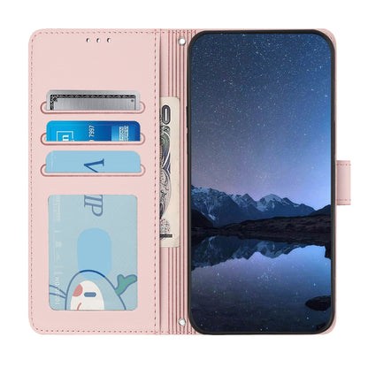 OPPO A32 2020 4G Cat & Rat Embossed RFID Leather Case, Lanyard, Wallet, Card Slots, Kickstand, Anti-Fall, Scratch-Resistant