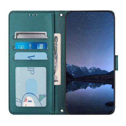 OPPO A32 2020 4G Cat & Rat Embossed RFID Leather Case, Lanyard, Wallet, Card Slots, Kickstand, Anti-Fall, Scratch-Resistant