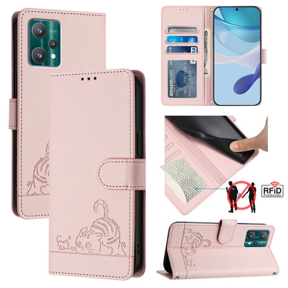 Motorola Edge+ 2023 Cat & Rat Embossed RFID Leather Case, Lanyard, Wallet, Card Slots, Kickstand, Anti-Fall, Scratch-Resistant