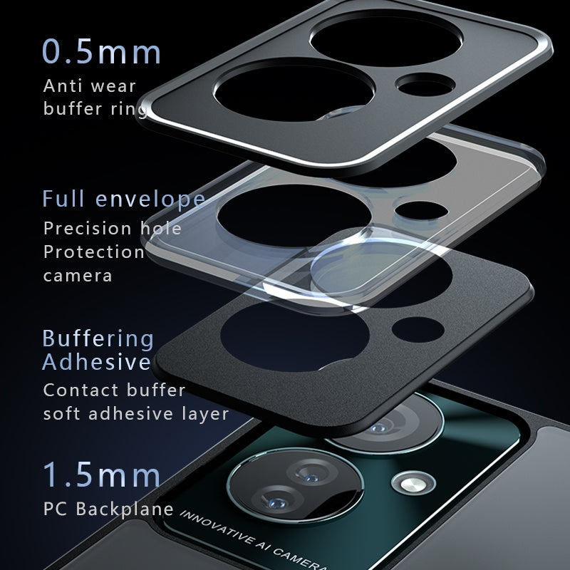 OPPO Reno11 F Armor Precise Hole PC Hybrid TPU Phone Case with Full Protection Shockproof Cover