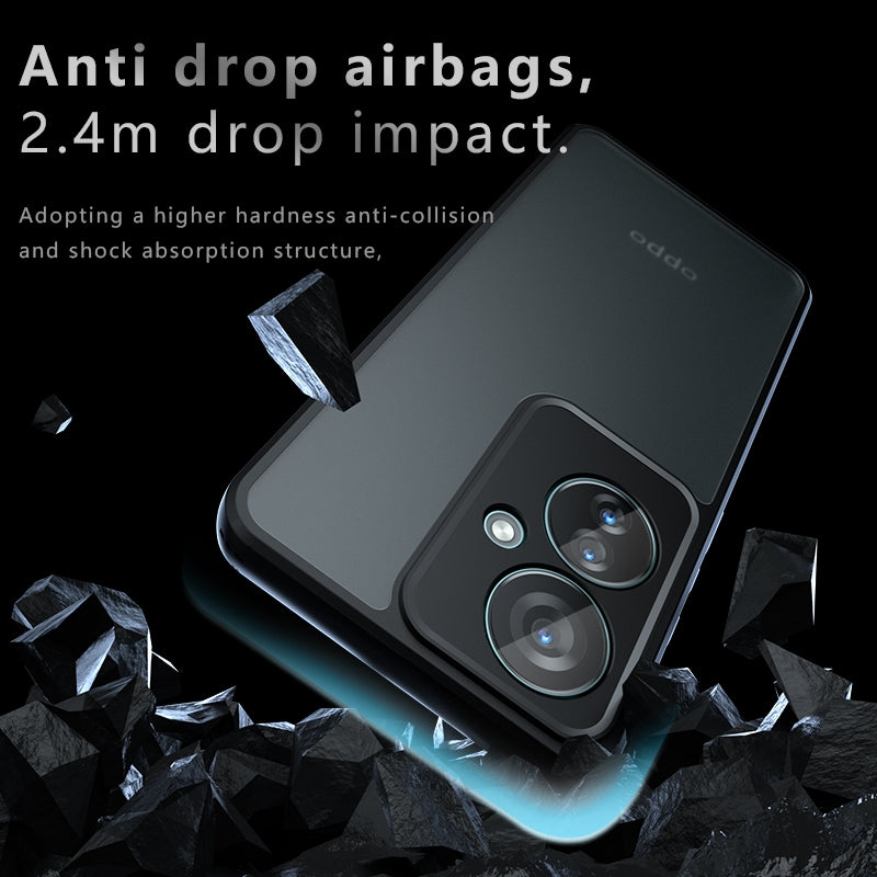 OPPO Reno11 F Armor Precise Hole PC Hybrid TPU Phone Case with Full Protection Shockproof Cover