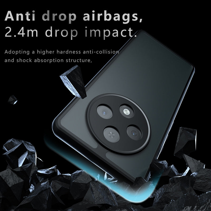 OPPO A3 Pro Armor Precise Hole PC Hybrid TPU Phone Case with Full Protection Shockproof Cover