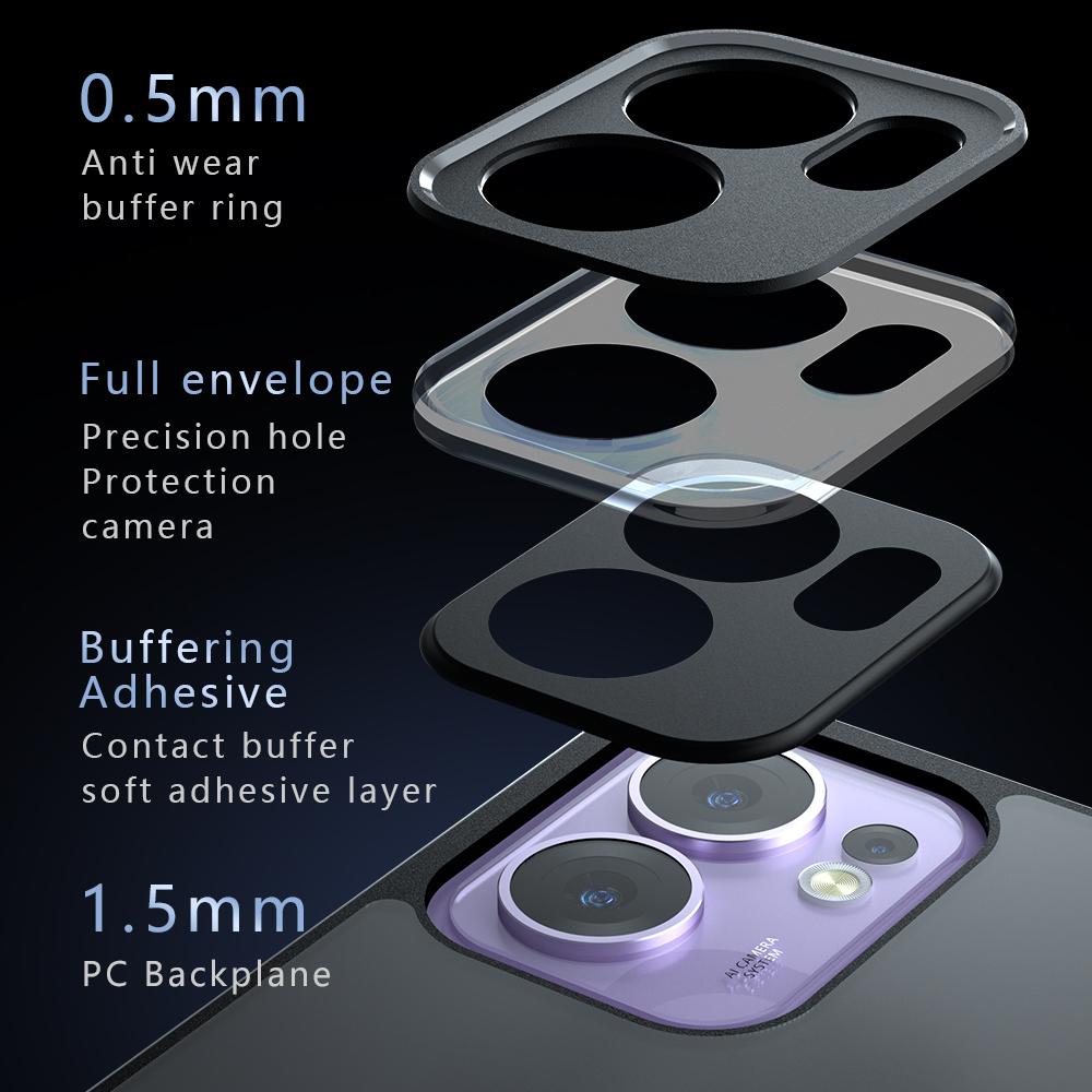 OPPO Reno13 F 5G Armor Precise Hole PC Hybrid TPU Phone Case with Full Protection Shockproof Cover