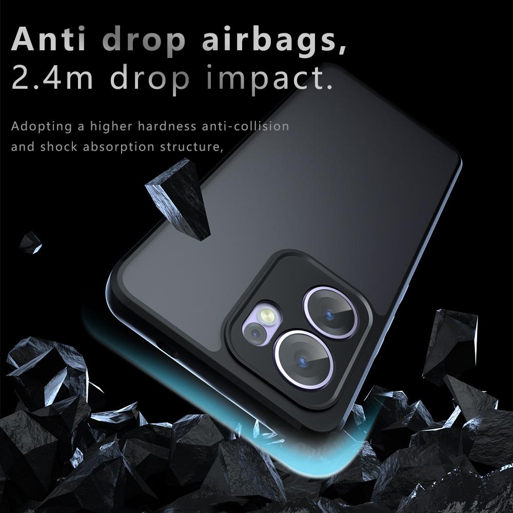 OPPO Reno13 F 5G Armor Precise Hole PC Hybrid TPU Phone Case with Full Protection Shockproof Cover