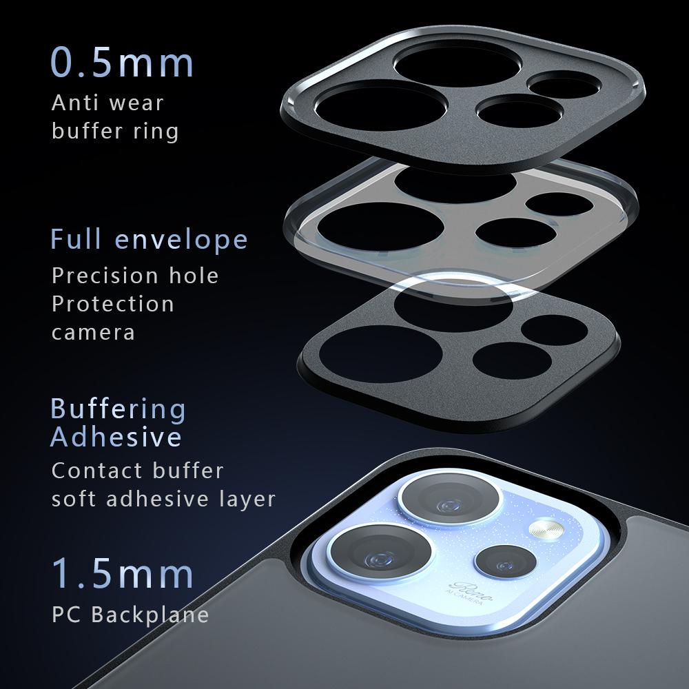OPPO Reno15 F 5G Armor Precise Hole PC Hybrid TPU Phone Case with Full Protection Shockproof Cover