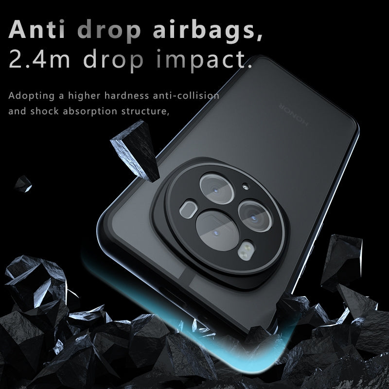 Honor Magic6 Pro Armor Precise Hole PC Hybrid TPU Phone Case with Full Protection Shockproof Cover