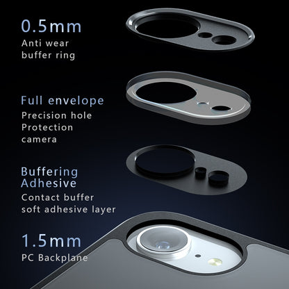 Apple iPhone 16e Armor Precise Hole PC Hybrid TPU Phone Case with Full Protection Shockproof Cover