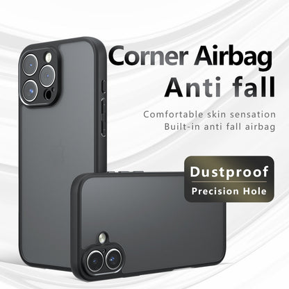 Apple iPhone 16 Pro Armor Precise Hole PC Hybrid TPU Phone Case with Full Protection Shockproof Cover