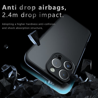 Apple iPhone 16 Pro Armor Precise Hole PC Hybrid TPU Phone Case with Full Protection Shockproof Cover