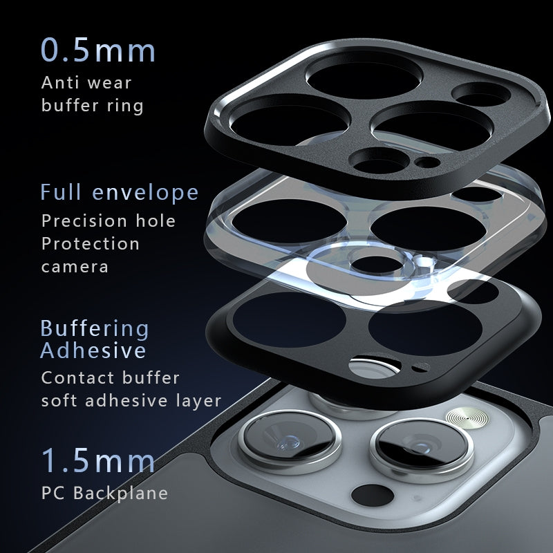 Apple iPhone 16 Pro Max Armor Precise Hole PC Hybrid TPU Phone Case with Full Protection Shockproof Cover