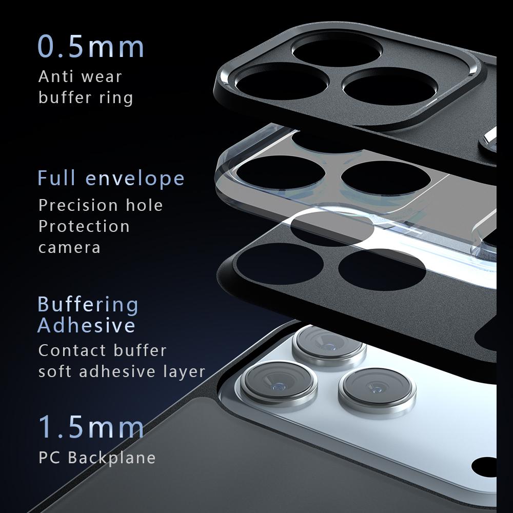 Apple iPhone Air Armor Precise Hole PC Hybrid TPU Phone Case with Full Protection Shockproof Cover