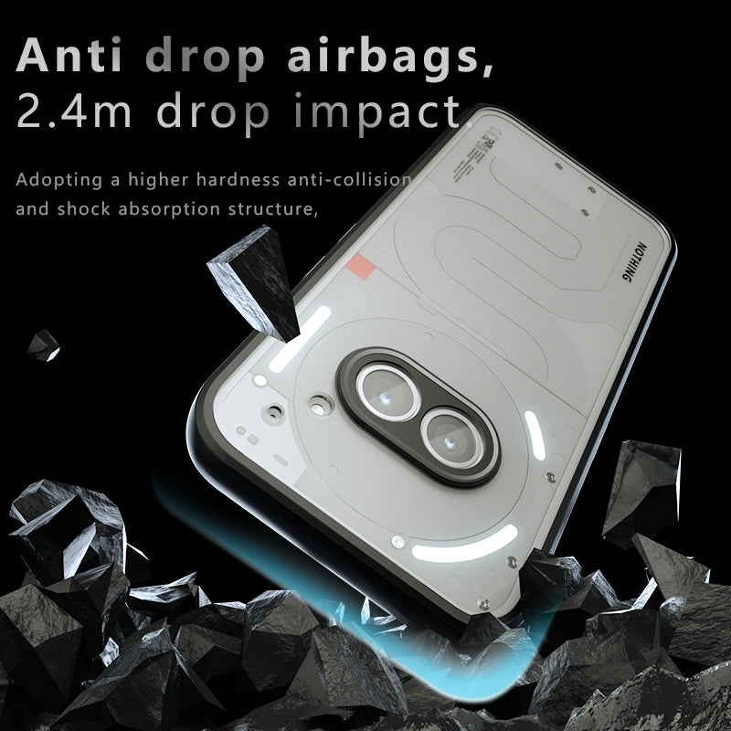 Nothing Phone 2a Armor Precise Hole PC Hybrid TPU Phone Case with Full Protection Shockproof Cover