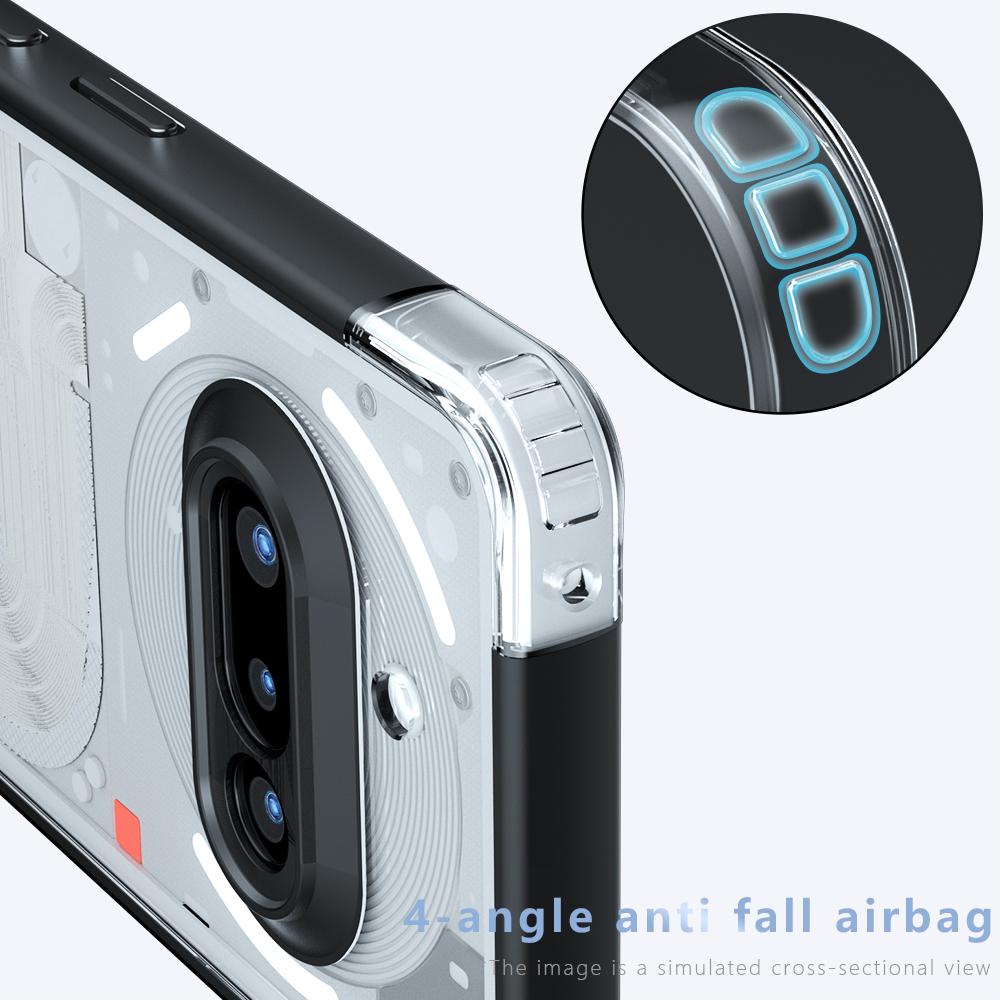 Nothing Phone 3a Armor Precise Hole PC Hybrid TPU Phone Case with Full Protection Shockproof Cover