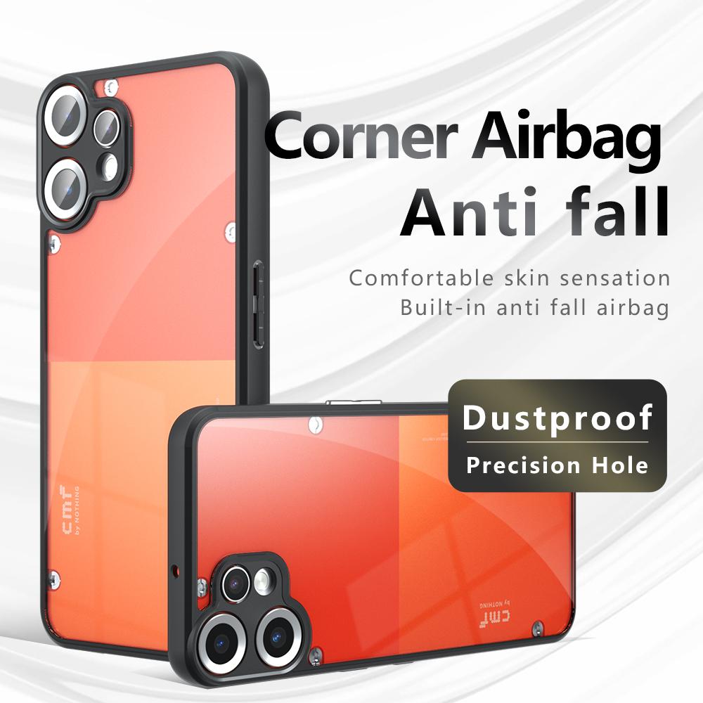Nothing CMF Phone 2 Pro Armor Precise Hole PC Hybrid TPU Phone Case with Full Protection Shockproof Cover