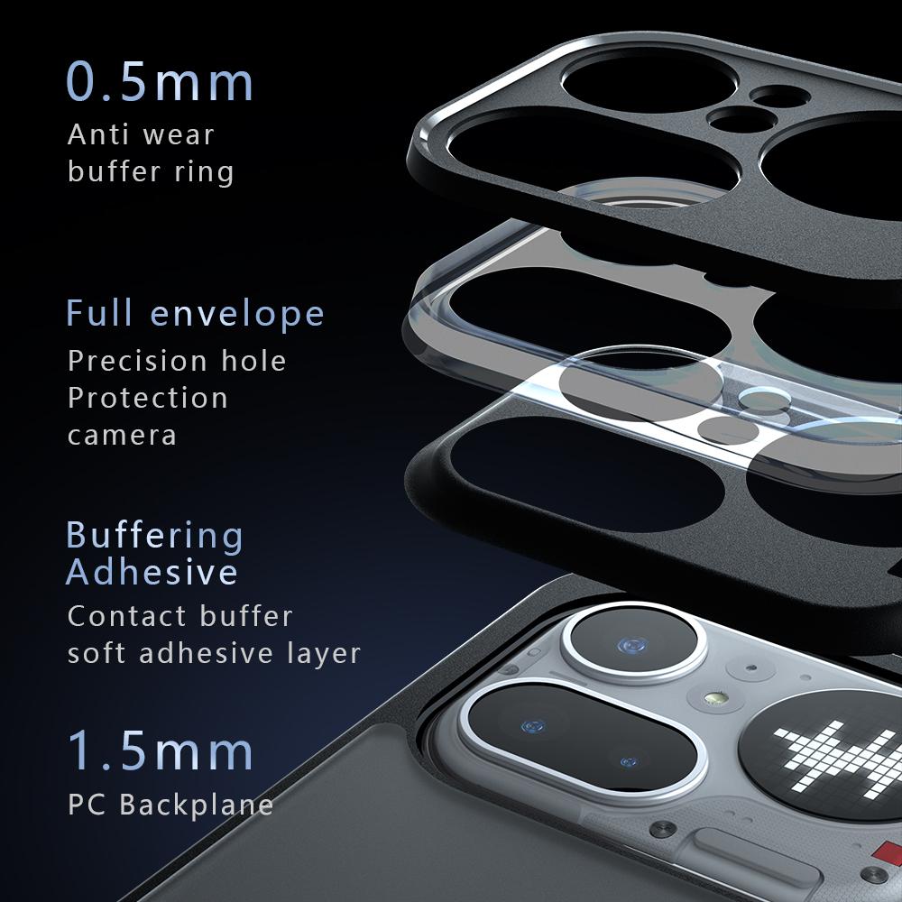 Nothing Phone 4a Pro Armor Precise Hole PC Hybrid TPU Phone Case with Full Protection Shockproof Cover