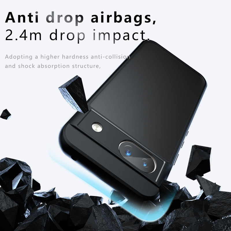 Google Pixel 8a Armor Precise Hole PC Hybrid TPU Phone Case with Full Protection Shockproof Cover